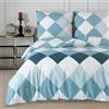 Buymax® Copripiumino Singolo 155x220 100% Cotone 2 Pezzi Copripiumino - Set di Biancheria da Letto 155 x 220cm 1 x Federa 80x80cm, Copripiumino Renforcé ÖKO-TEX con Cerniera