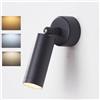 FDOIUTU Applique da Parete Interno LED, 5W Lampada da Parete Moderno, led 3 temperatur Colori 3000K/4500K/6000K Lampada a Muro per Camera da Letto Soggiorno Corridoio Scale (nero)