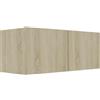 vidaXL Mobile per TV Mobiletto HiFi Armadietto Basso Buffet Madia Arredo unità Multimediale Consolle Credenza Rovere Sonoma 80x30x30cm in Truciolato