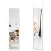 LIFEZEAL Specchio intero 33x120 cm, cornice in alluminio, ganci, per soggiorno, camera da letto, spogliatoio (bianco)