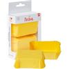 Decora, 0339884 Confezione da 20 Pirottini Plum Cake da 80 X 50 X 32 mm, per Cuocere, Presentare e Regalare PlumCake, Resistente fino a 220°, Made in Italy, Colore Giallo
