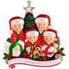 Kaululu Addobbi Natalizi per Albero Personalizzato con Nome Natale 2025 Decorazioni Casa, Albero di Natale Ciondolo in Resina Regali Natale (A, 4 Nomi)