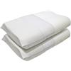 L'ANTICO ARCOLAIO - Coppia Cuscino Cervicale per Dormire Antiacaro e Anallergico, Realizzato in Memory Foam ad Alta Densità, Cuscino Cervicale Ortopedico (2, Federa Bianca)