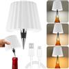 Starnearby Lampada da Tavolo Bottiglia LED Ricaricabile 2000 mAh, Lampada Bottiglia Senza Fili con Controllo Touch, 3 Colori Regolabili per Ristorante, Bar, Campeggio, Balcone, Feste (A-bianco)