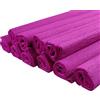 Netuno 10x rotolo di carta crespa rosa 200 x 50 cm carta crespa colorata di alta qualità per lavoretti compleanno matrimonio Natale Pasqua Carnevale decorazioni fiori regali