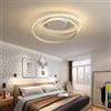 Dopa Plafoniera Da Soffitto LED 32W Da Interno Design Cerchio Spirale Bianco Lampada da soffitto IP20 (Luce naturale 4000K)
