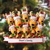 iDIY Ciondolo di natale palline natale personalizzate con nomi di famiglia 2/3/4/5/6/7/8,decorazioni natale 2024 in resina Regali di Natale personalizzati, il partner e gli amici 8