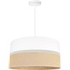 Light Home LH Light-Home Juta Lampadario a Sospensione - Lampade a Sospensione in Metallo con Paralume Moderno - E27-1-Luce 45 cm - Bianco Base e Juta e Bianco