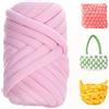 uyeoco Filato Gigante 250g Cotone Grosso Tubolare a Mano Gomitolo di Filato Chunky Yarn per Borse Coperte Cestini Nidi di Animali Domestici Artigianato Fai-da-Te(O13,2 roll(1000g))