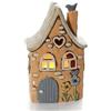 Home of Christmas Lichthaus | Casetta per tealight | Casetta luminosa | Portacandele tealight | Portacandele | Ceramica (Casa estiva 16 x 10 x 26 cm)
