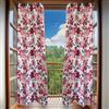 MAKA change your life quality MAKA 2PZ Tende per Interni 8 Occhielli 140 x 285 cm Tenda Finestra Julia Fiori Moderna per Soggiorno 100% Poliestere Oscuranti Ombreggianti Camera da Letto Diametro Anello 5cm Para Sole (Rosso)