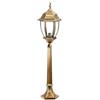 Dopa Dopastore Lampione da Terra Attacco E27 Palo da Giardino Altezza 87CM Lanterna in Vetro Moderna per Ambienti Esterni IP55 (Bronzo)
