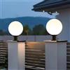 XINYASEE Luce del Pilastro del Globo, Impermeabile per Cancello della Villa, Patio e Recinzione del Giardino E27 (∅20CM)