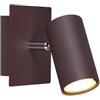 meineWunschleuchte Piccolo faretto da parete a 1 luce, in metallo effetto ruggine, altezza 15 cm