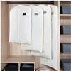 DOUZIO Custodia Porta Abiti, Copriabiti Antipolvere Borse Porta Abiti Da Armadio Borse E Copri Abiti in Cotone Traspirante Custodia Vestiti Coperture Protettive(Size:130×58cm,Color:Bianco piatto)