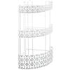 Metaltex Mensola Florenz Angolare, Bianco, 424503, Metallo, 25 x 25 x 51 cm