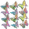DECOMELODY 12pezzi Adesivo Per Zanzariere Farfalle Colorate Adesivi Rimovibili Per Riparare Zanzariere Finestre e Porte Decorazioni Adesive Per Camera Da e Finestre Delicate