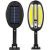 LYEAA Luce di sicurezza solare LED COB con telecomando, sensore di movimento e lampada impermeabile IP65 per esterni, giardino, terrazza