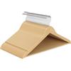 SONGMICS Grucce Appendiabiti Legno, 30 Pezzi, Appendini, Salvaspazio, Scanalature su Spalle, Gancio Girevole a 360°, Legno di Betulla, per Pantaloni Giacche, Beige Naturale CRW030K01