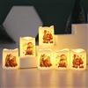 Generic Candele natalizie senza fiamma, 6 pezzi, funzionamento a batteria, candele a pilastro a LED per la decorazione domestica dei Chriatmas