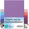 etérea Himmlische Qualität etérea Jersey Topper lenzuolo con angoli 200x200-200x220cm Viola Epaisseur 5-10 cm - 100% Cotone - Oekotex materasso Letto copripiumino - lenzuola 200x200cm - 200x220cm Violet