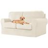 UNBBRRL Copridivano Ektorp Copri Divano in Velluto, Rivestimento Individuale del Cuscino E dello Schienale Salvadivano Lavabile Mobili Protector (creme,Grande 3 posti 5 pz)
