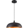 TOT ELECTRIC Lampadario a sospensione stile industriale a campana nero 35cm in metallo con attacco E27 vintage moderno per salotto cucina