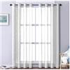 HOME ZEN HOUSEHOLD LINEN TENDA 140X280 cm con 8 anelli IRIS effetto lino per interni (BIANCO)