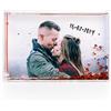 Wanapix | Palla di Neve Cuori Personalizzata con 2 foto | Palla di Neve con Foto e Testo| Regalo per Natale/Compleanni/San Valentino| con Cuoricini | 8,5x9 cm