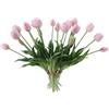 Wenhuidr, 20 pezzi di fiori artificiali in lattice rosa chiaro, tulipani finti con tocco realistico, resistenti ai raggi UV, bouquet di fiori finti per decorazione da tavolo, casa, festa, matrimonio