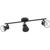 Eglo Lampada da soffitto Seras 1, lampada a soffitto a 3 luci in stile industriale, classica, faretto da soffitto in acciaio, lampada da soggiorno nera, lampada da cucina, faretti con attacco GU10