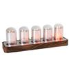ClocTeck Nixie Tube Clock, WIFI orologio da tavolo,LED Digital Clock, con LED che si illumina in stile retrò, moderno, in legno, alimentato tramite USB, decorazione per la casa, idea regalo