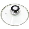 vetrine inrete Vetrineinrete® Coperchio in Vetro temperato per pentole padelle con Foro Vapore 16 18 20 24 26 28 30 32 cm Bordo Acciaio (Ø24) A94
