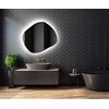 A ARTFORMA decorativi Specchio LED da parete forme particolari 74x64 cm | su Misura | moderno specchi con illuminazione, retroilluminato | ROM221