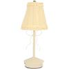 Jectse Lampada da Tavolo in Rattan per PC Intrecciata a Mano Lampada da Comodino Ricaricabile Senza Fili a 3 Temperature di Colore con Fiocco per la Sala da Pranzo della Camera da Letto (WHITE)