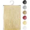 IlGruppone Tenda A Fili Stringhe Anti Mosche Insetti Finestre Porta Finestra Elegante Tinta Unita con Asola Passante per Inserimento di Bastoni Zanzariera Adattabile con Forbici - Beige - 140x290 cm
