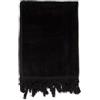 PARAMAISON Telo Mare Cotone 90x170 cm, con Frange, Asciugamani Spiaggia, Lettino| Nero