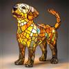 XWNGDAFEVF 3D Lampada da tavolo Carino Nuovo serie cani Decorazione della casa Resina Piano da tavolo USB Luce notturna Compagnia fedele Illuminazione, Labrador