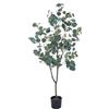 IlGruppone Pianta Finta Da Interno Artificiale Grandi Varie Altezze 100/150/180 Cm Artificiali Vari Modelli Modellabili Decorazioni Casa Ufficio - Albero di Eucalipto - Altezza 180cm