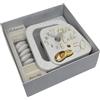Regalami.shop bomboniera orologio cm 11x12 in marmo di carrara personalizzata, disponibile per tutte le cerimonie, completa di tutto, prodotto made in Italy (cimquantesimo)