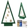BOGATECO Albero di Natale in legno con illuminazione LED 52 cm di altezza | Decorazione in legno inclusa | Decorazioni natalizie | 20 LED |