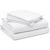 INTRECCI HOME Completo Lenzuola Matrimoniale, Set Lenzuola in Puro Cotone, Lenzuolo sopra 260x300cm + Lenzuolo sotto 180x200+30cm + 2 federe 52x82cm, Made in Italy, Elegante, Confortevole, Tinta Unita