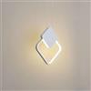 LIGKIN Lampadari a Sospensione LED Moderno 11W Quadrato Creativa Plafoniera in Alluminio LED Lampada da Soffitto per Cucina Soggiorno Camera da letto, Bianco