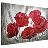 murando - Quadro 90x60 cm 1 Pezzo - Stampa su Tela Strutturata XXL Grande - Quadri Moderni Soggiorno Grandi - Stampe da Parete Murale Arte Moderno Pittura - Fiori papavero rosso b-B-0163-b-a