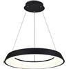 GASIASHOP SRL UNIVERSO LAMPADARIO LED SMD A SOSPENSIONE DESIGN CIRCOLARE 43W COLORE BIANCO/NERO CCT 3 IN 1 TEMPERATURA LUCE SELEZIONABILE (NERO)