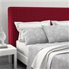INTRECCI Copri Testata Letto Singolo, Copritestiera Letto, Copertura Testiera, Elasticizzata, Morbida, Copri Spalliera, Effetto Rilievo, Facile da Installare e Pulire. Modello: Jordie, Bordeaux