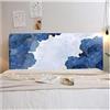 uyeoco 180cm/150cm Copri Testiera Letto Matrimoniale Singola,Copritestiera Letto Una Piazza E Mezza Cotone Elasticizzata Fantasia,universale Copertura Per Testiera Per Letto Lavabile(Color 14,200cm/79in)