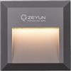 ZEYUN Moderno LED Lampada da parete, montaggio a parete per montaggio a parete di scale, 1,6 W, 3000K, bianco caldo IP65 per uso interno / esterno
