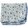 PARAMAISON Tovaglia Plastificata Antimacchia Provenzale ø 130 cm Azzurro | Tovaglia Rotonda Impermeabile in Cotone e Poliestere, con Ampio Volant, Ideale Per Cucina e Giardino