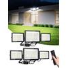 Litglobe Faretto LED da Esterno con Sensore di Movimento 200W 2 Pezzi,20000LM Faretti con Telecomando,6500K Bianco freddo Faro Esterno,IP66 Impermeabile Luce LED per Patio Cortile Garage